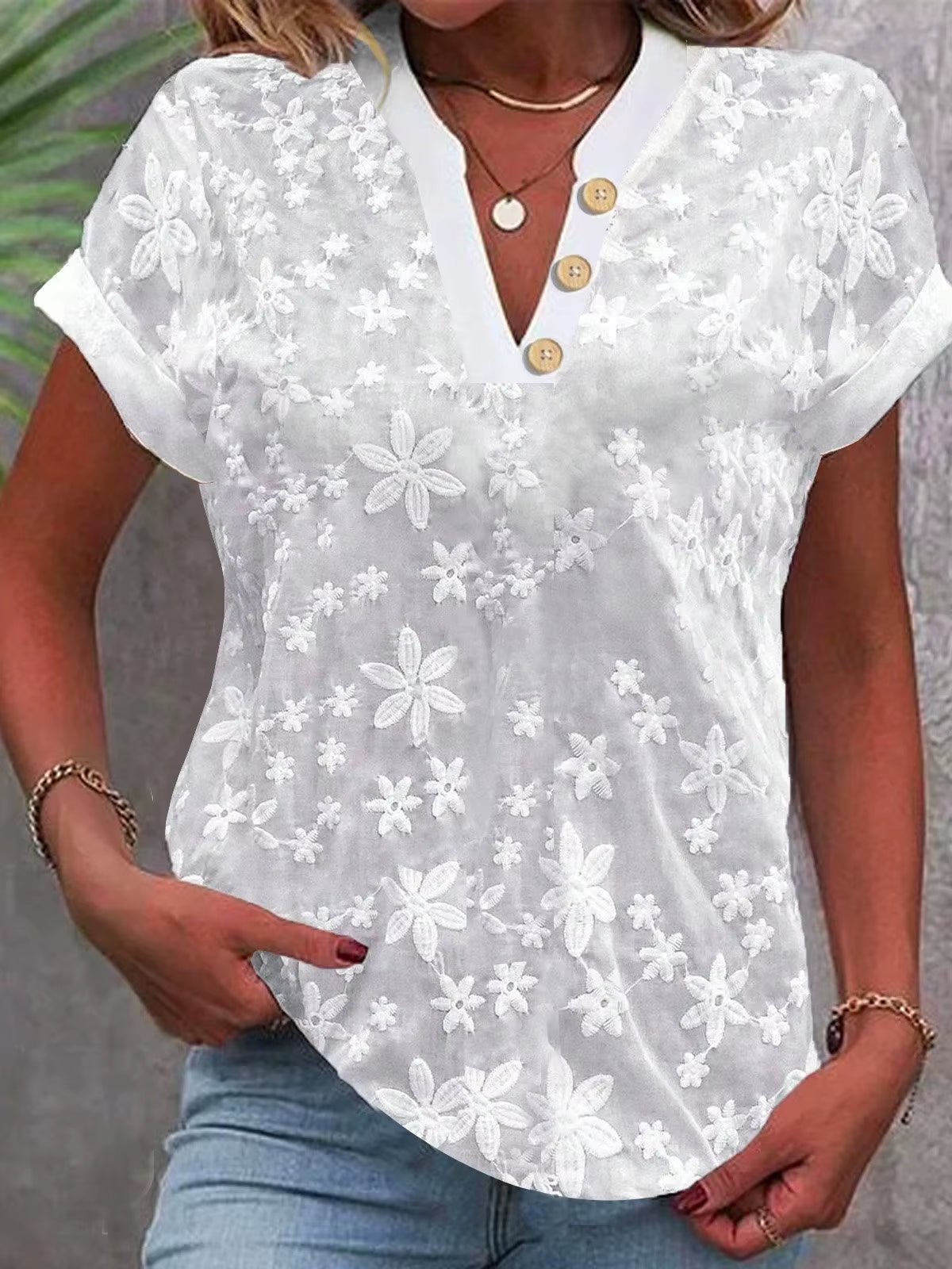 The Lace Bloom Cropped Blouse