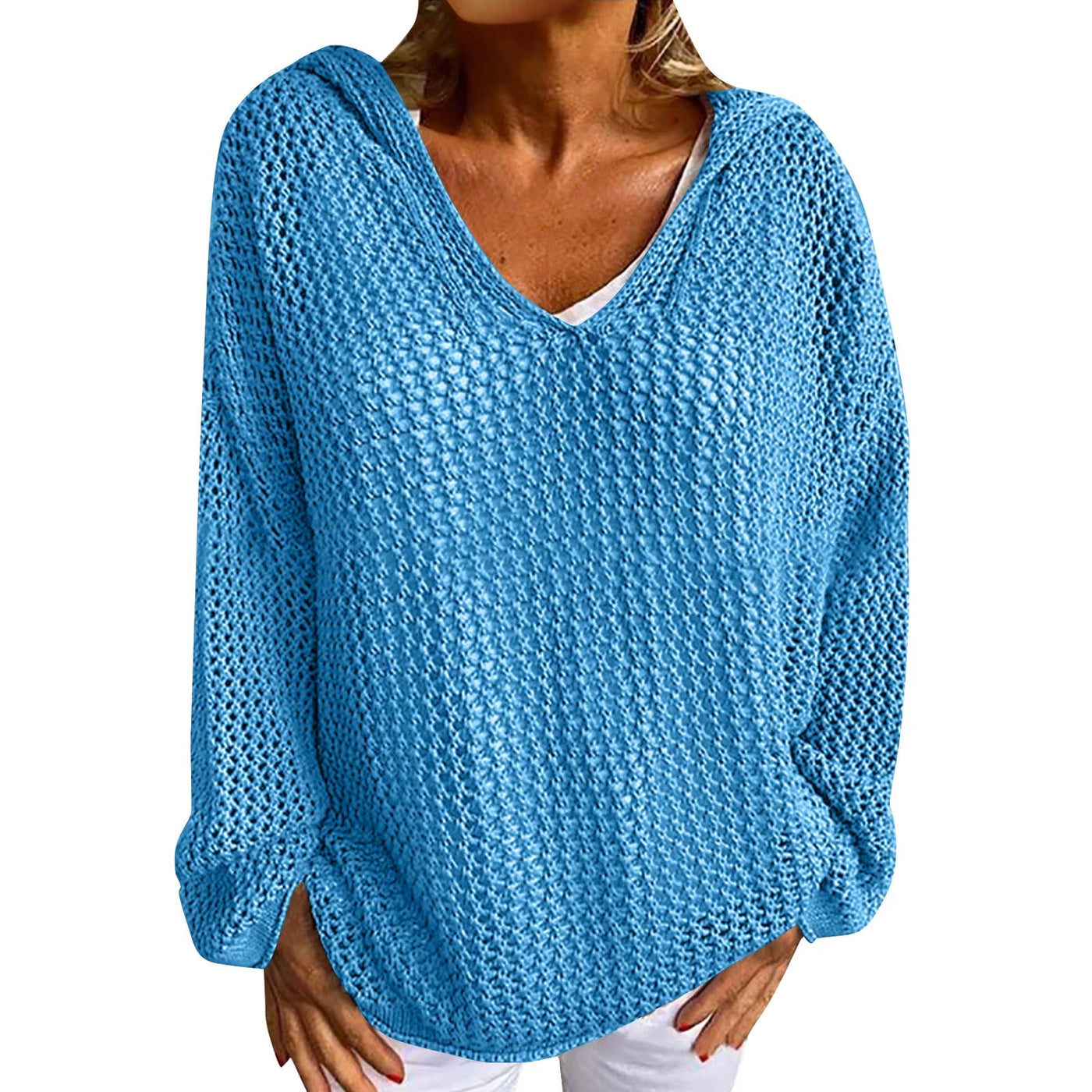 VELA Hollow-Knit Sun Cover Sweater