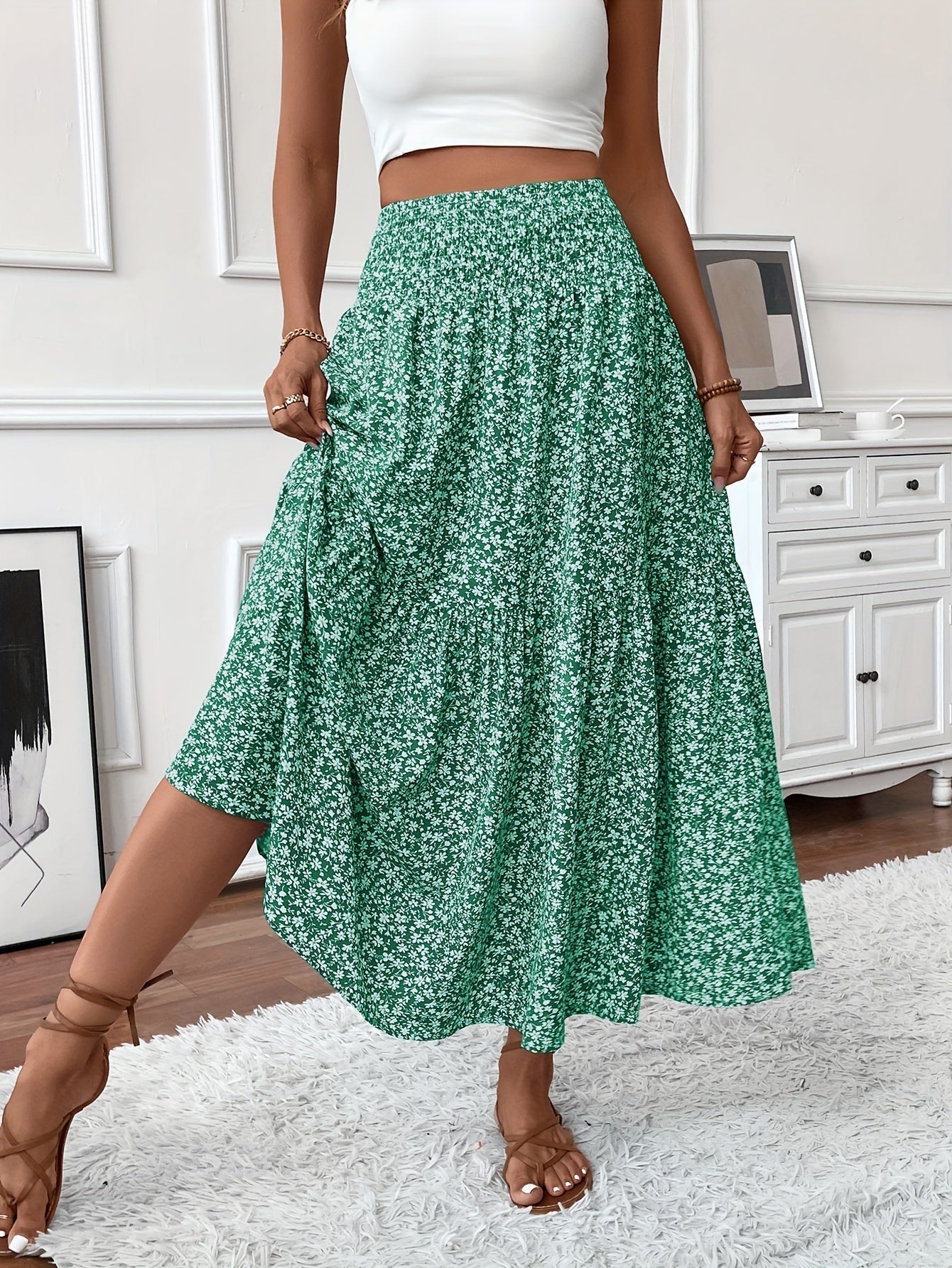 Aline Ditsy Floral Skirt