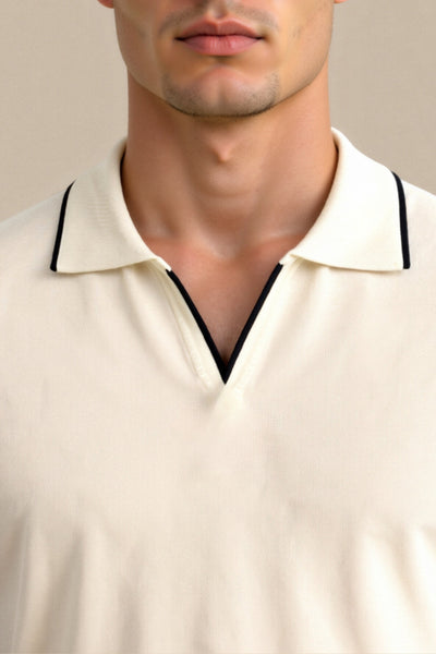 LAMODA Contrast Slim Fitted Polo