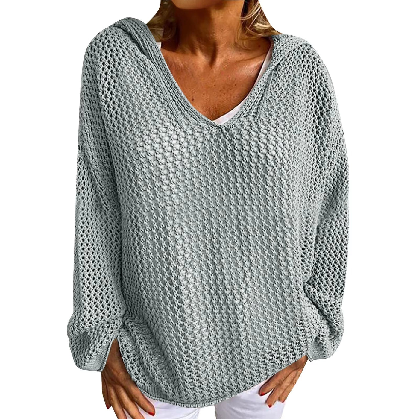 VELA Hollow-Knit Sun Cover Sweater