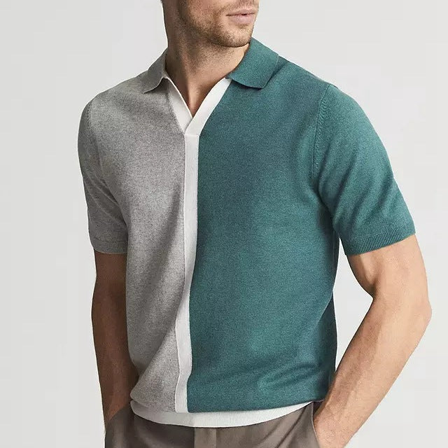 DiMateo Contrast Cotton Polo Shirt