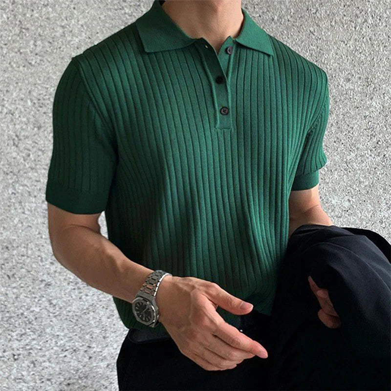 Del Pierro Retro Knit Polo Shirt