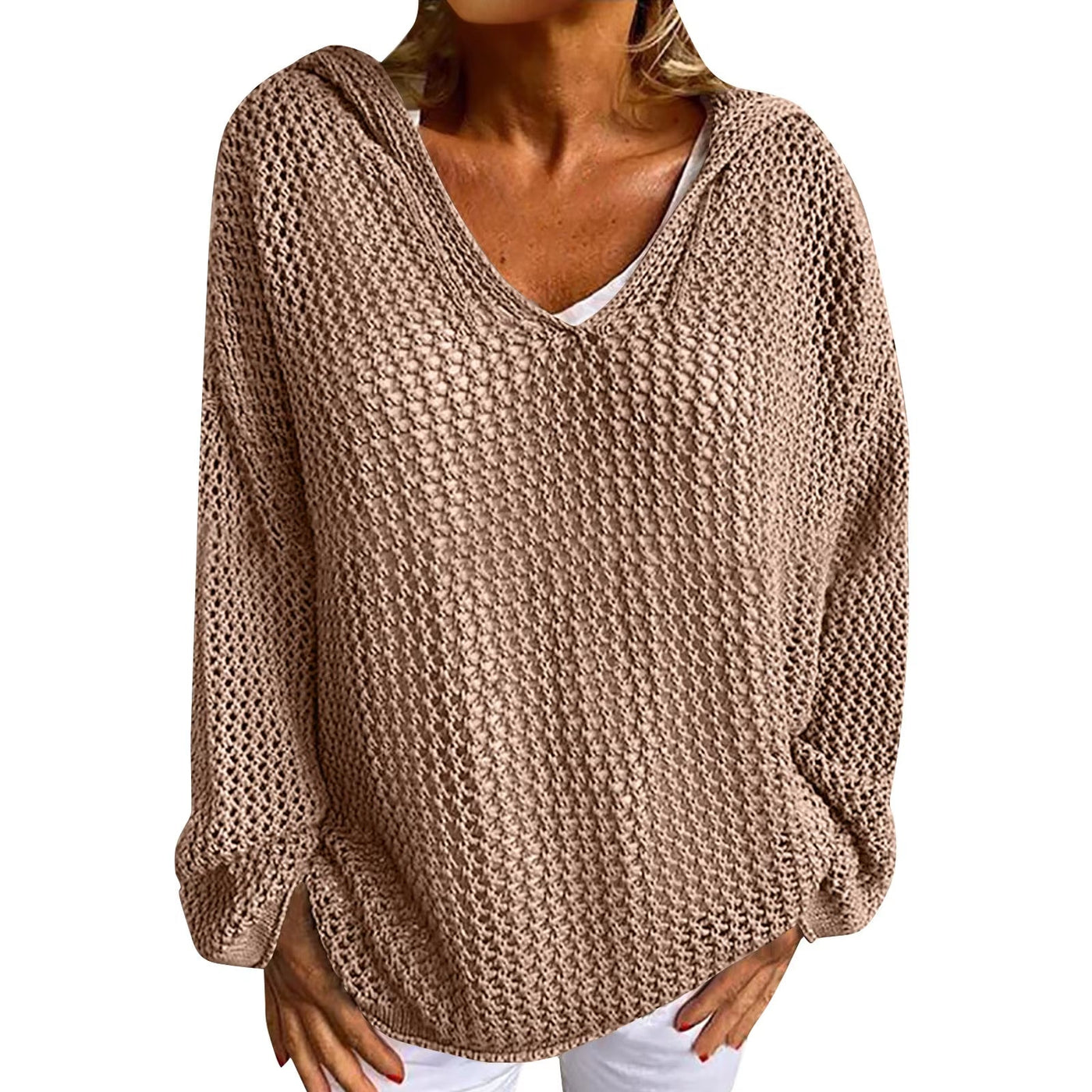 VELA Hollow-Knit Sun Cover Sweater