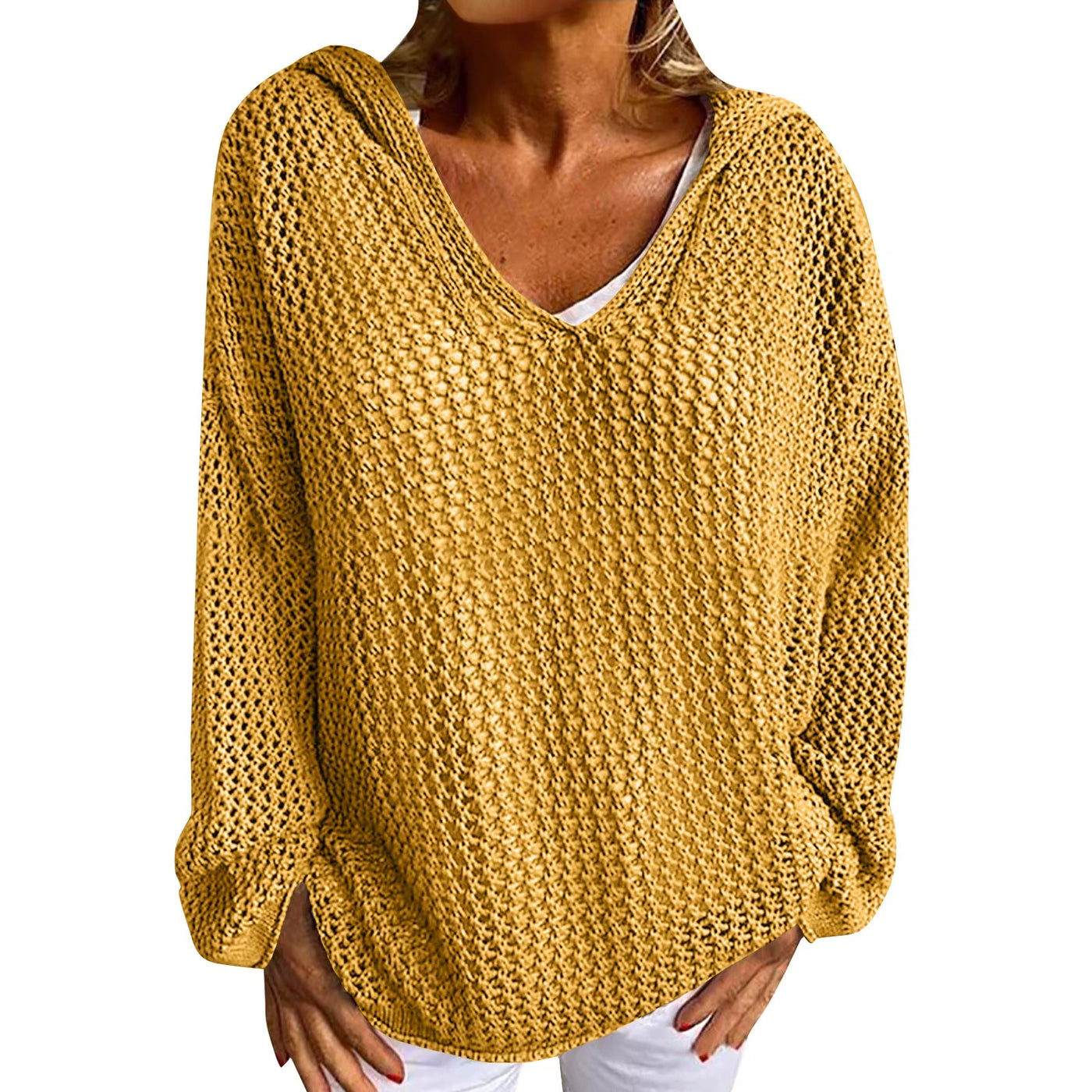 VELA Hollow-Knit Sun Cover Sweater