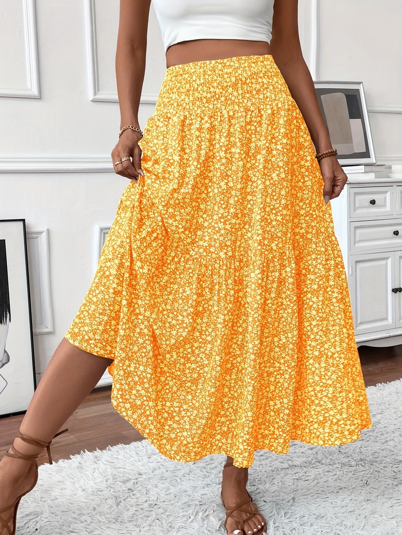 Aline Ditsy Floral Skirt