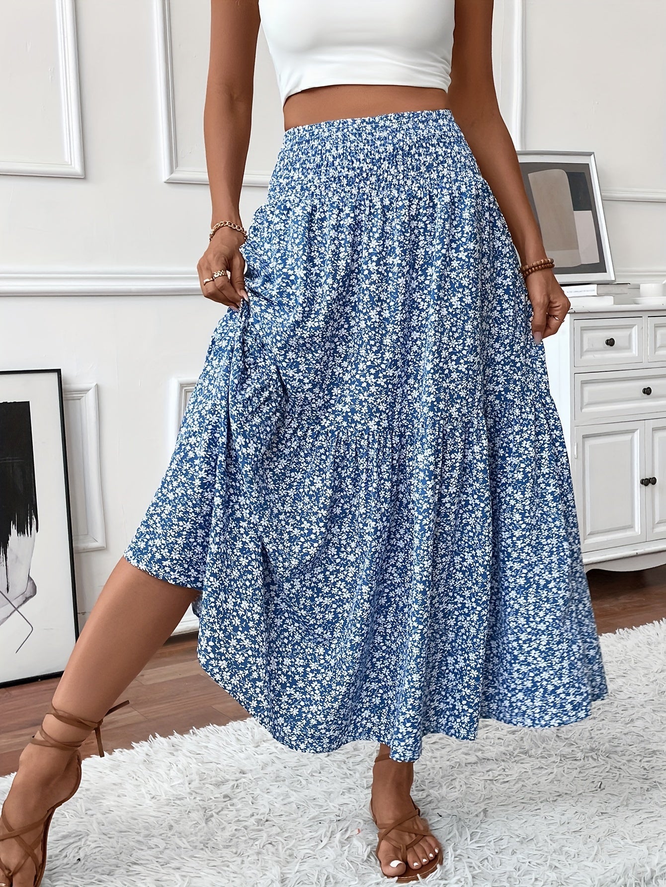 Aline Ditsy Floral Skirt
