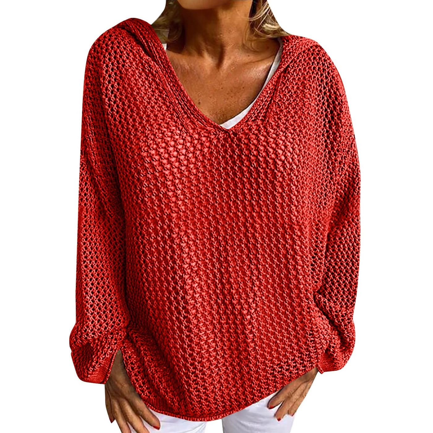 VELA Hollow-Knit Sun Cover Sweater